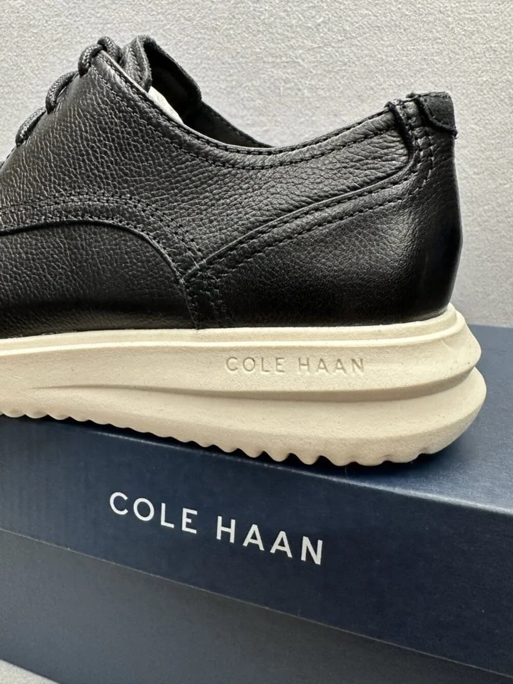 Cole Haan Grand+ Shoes Mens Size 8 M Leather Plain Toe Oxford C36934 NIB
